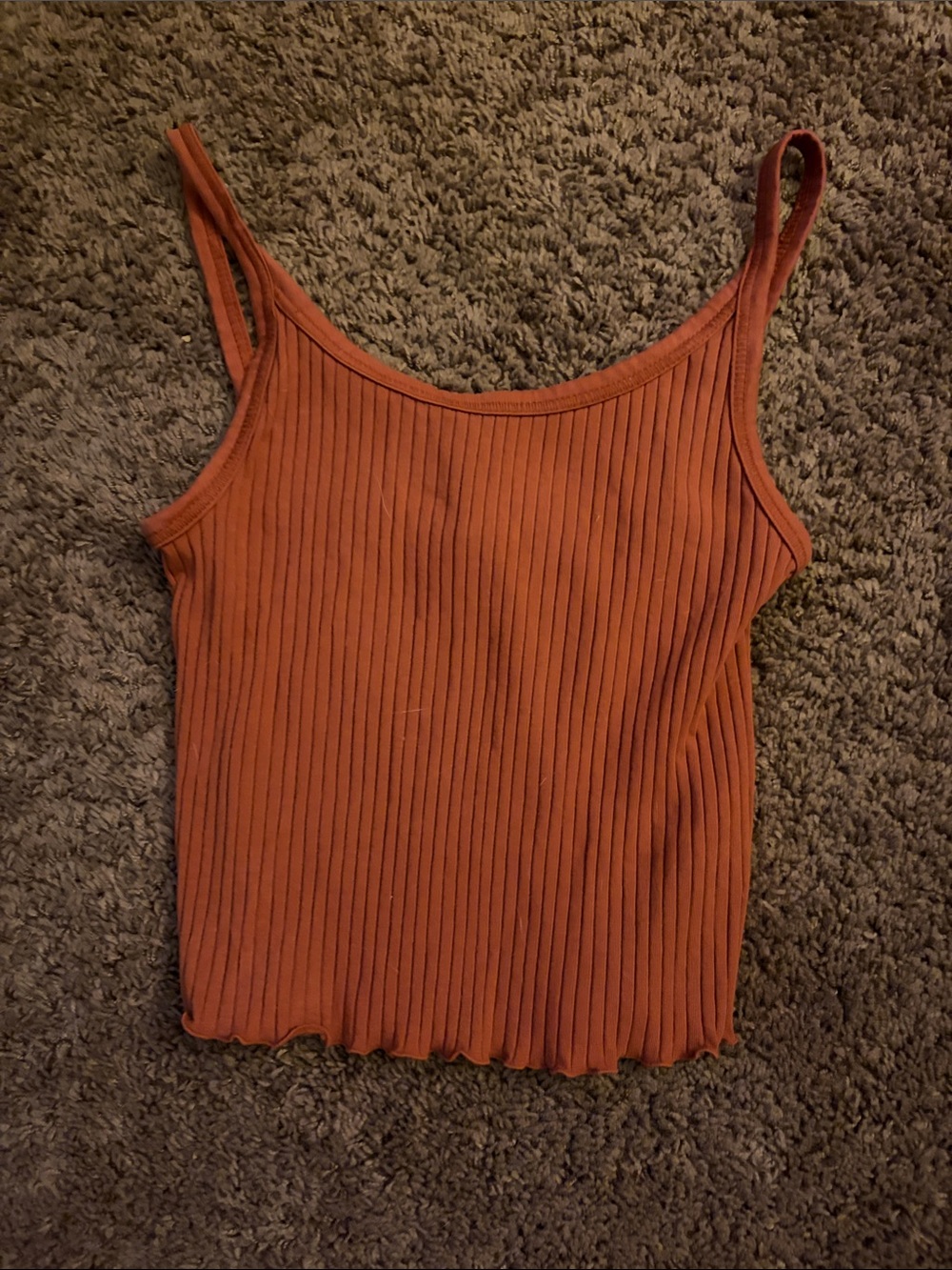 Old Navy Rust Ribbed Spaghetti Strap Cami Top